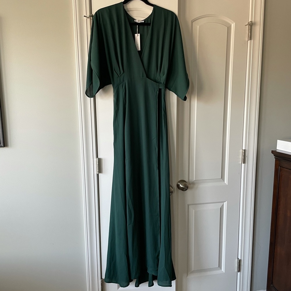 NWT Baltic Born Wrap Maxi Dress Emerald Green